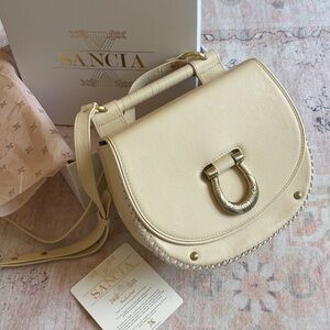 SANCIA The Babylon Bar Bag with Buckle. Leather, old money, classic LIKE NEW